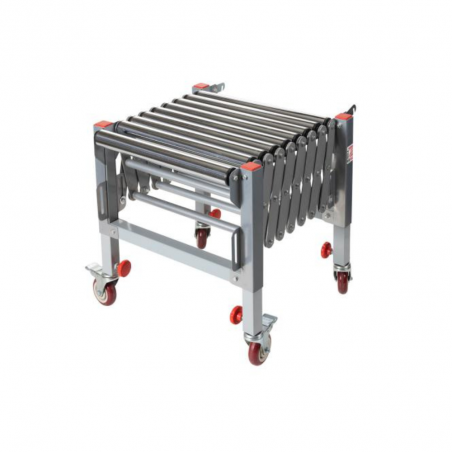 CONVOYEUR 9 ROULEAUX RETRACTABLE DE 500MM A 1400MM