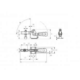 SAUTERELLE A SERRAGE VERTICAL LEVIER HORIZONTAL M10