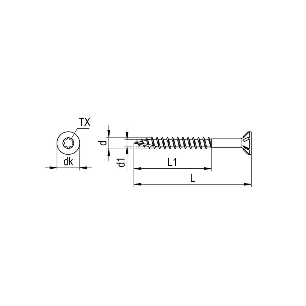BOITE DE 100 VIS A BOIS R2 PLUS 6,0 x 110 MM | Lomibois