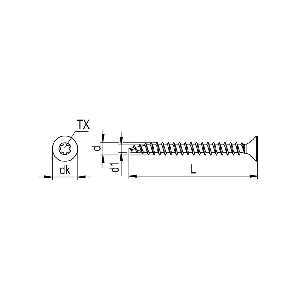 BOITE DE 1000 VIS A BOIS R2 PLUS 4,5 X 35 MM