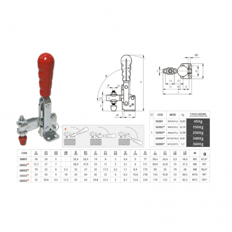 SAUTERELLE A SERRAGE VERTICAL M10 (210U)