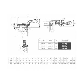 SAUTERELLE EN TIRANT ATTACHE AVANT PIH56200