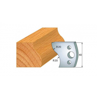 JEU DE 2 FERS PROFILES ACIER HT 40MM  N°009
