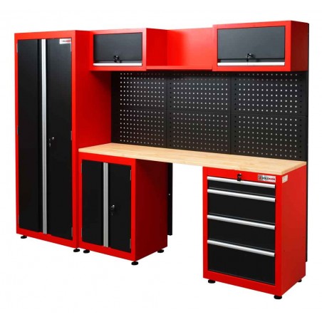 ENSEMBLE ARMOIRES ET TABLE DE TRAVAIL HOLZMWESS13