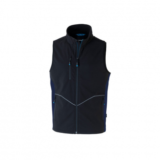 GILET SANS MANCHE R-EVOLUTION DEVANT POLYAMIDE RISTOP 92% POLYESTER RECYCLE 8% ELASTHANNE COLORIS MARINE TAILLE L