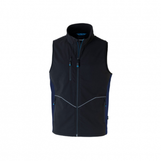 GILET SANS MANCHE R-EVOLUTION DEVANT POLYAMIDE RISTOP 92% POLYESTER RECYCLE 8% ELASTHANNE COLORIS MARINE TAILLE M