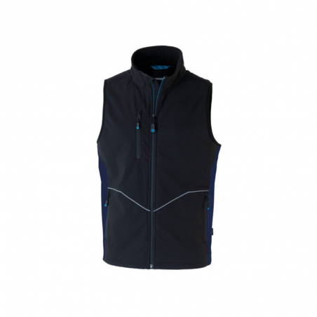 GILET SANS MANCHE R-EVOLUTION DEVANT POLYAMIDE RISTOP 92% POLYESTER RECYCLE 8% ELASTHANNE COLORIS MARINE TAILLE M