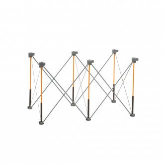 SUPPORT DE TRAVAIL 600X1200X760 MM 4 X-CUPS 2 KLEMMEN SAC DE RANGEMENT + 4 SUPPORTS DE PANNEAUX LARGES CK6S