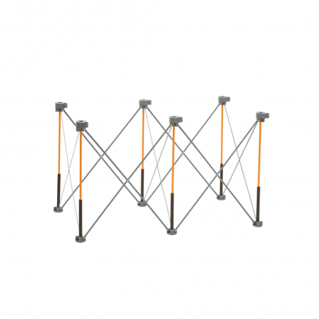 SUPPORT DE TRAVAIL 600X1200X760 MM 4 X-CUPS 2 KLEMMEN SAC DE RANGEMENT + 4 SUPPORTS DE PANNEAUX LARGES CK6S